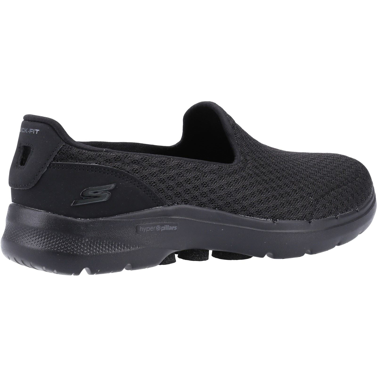 Skechers Go Walk 6 Baskets Noires Pour Femmes En Synthétique