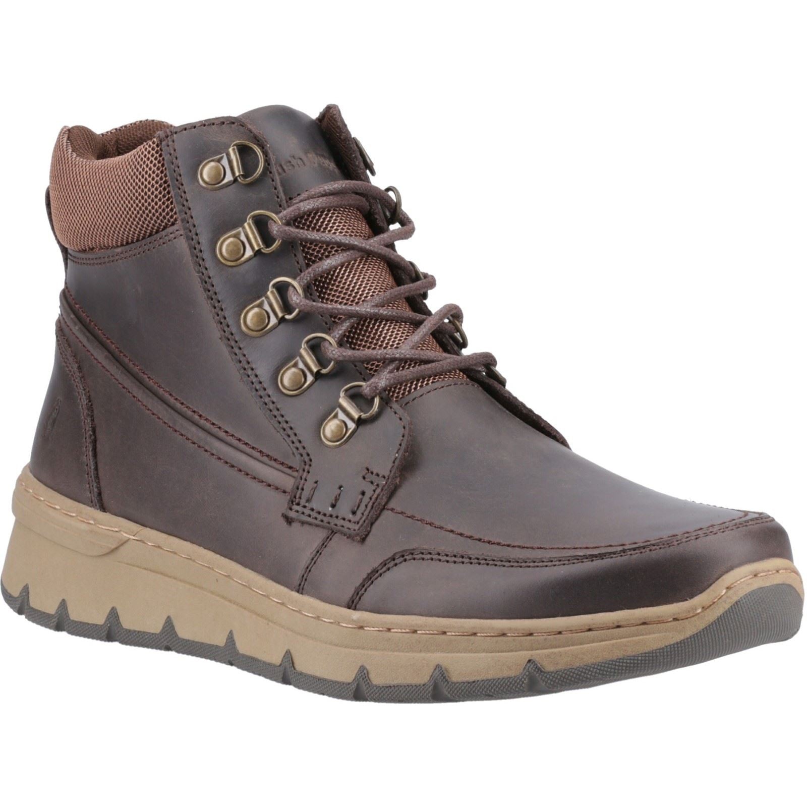 Hush Puppies Nixon Bottes De Cheville Pour Homme En Cuir Marron