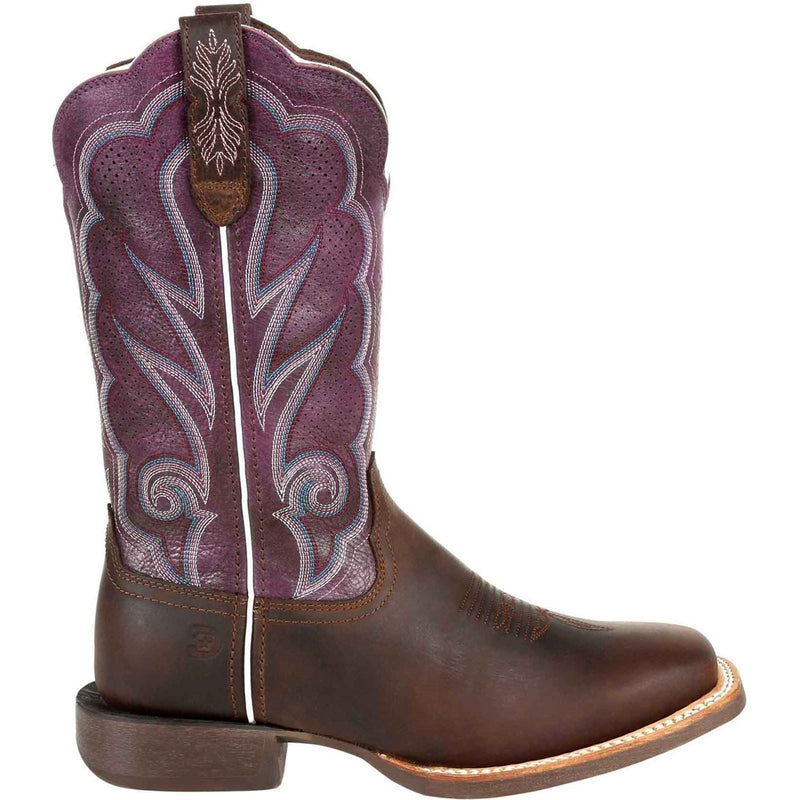 Durango Lady Rebel Pro Bottes En Cuir Pour Femmes Marron Huilé/Prune