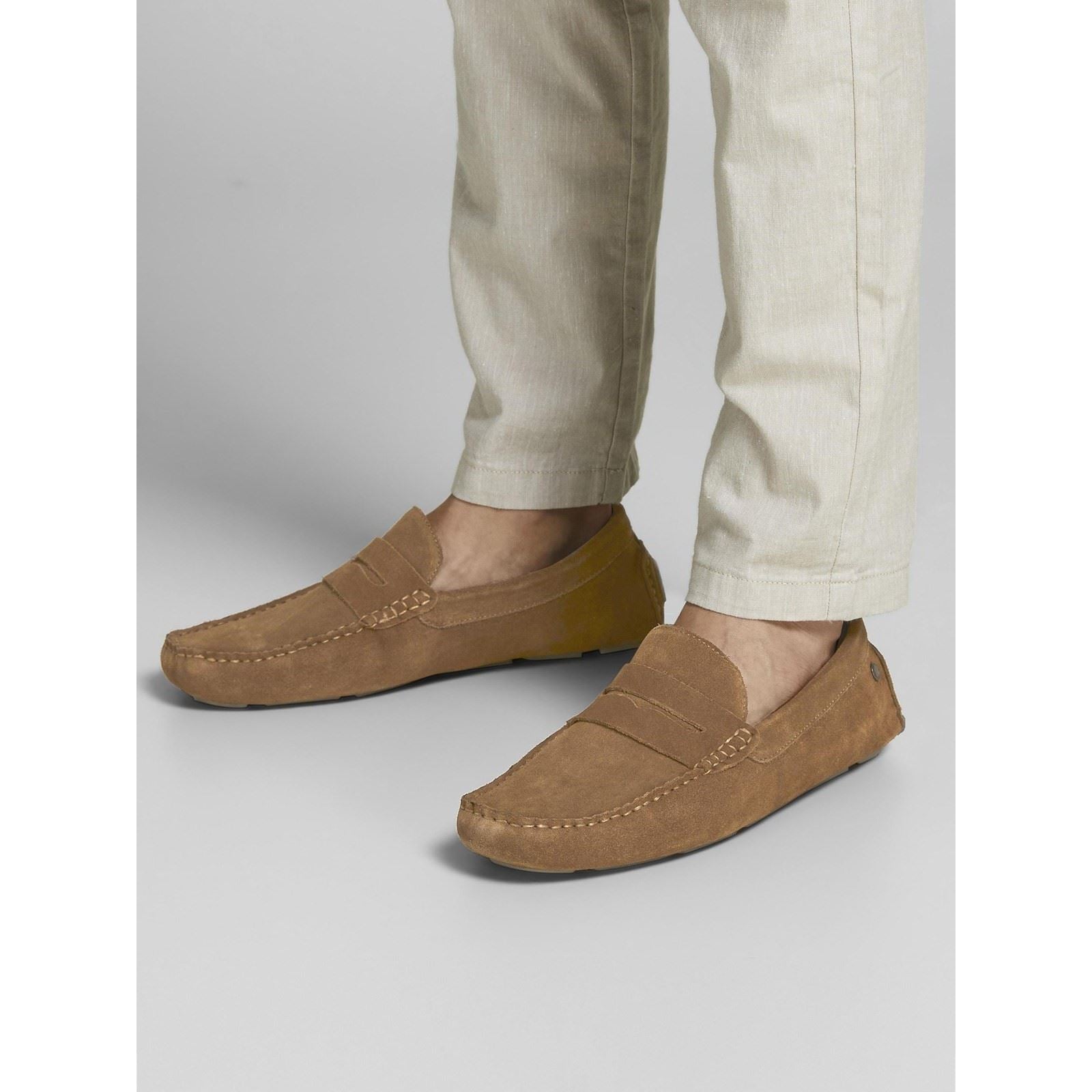 Jack & Jones Jensen Chaussures Mocassins Cognac Pour Homme En Suède