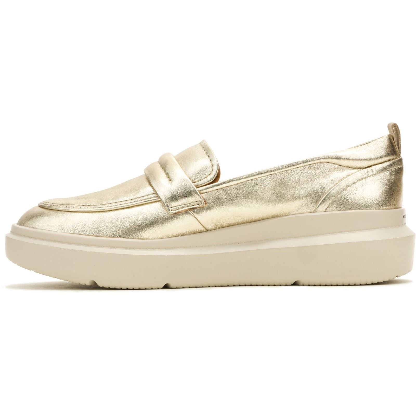 Hush Puppies Joy Penny Chaussures Loafers Pour Femmes En Cuir Champagne