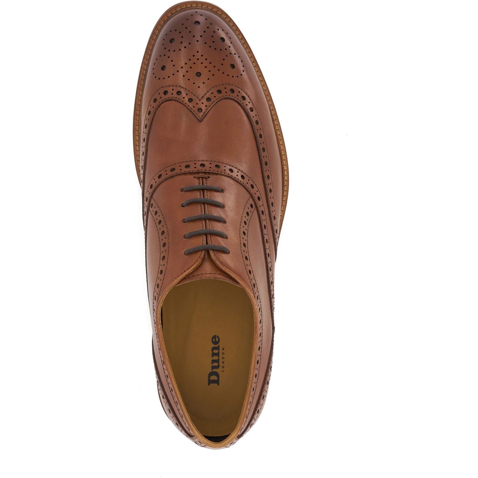 Dune Solihull Chaussures En Cuir Pour Hommes Brogues Tan