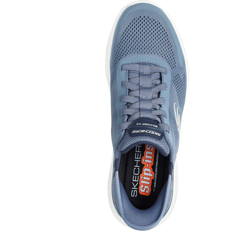 Skechers Bounder 2.0 Emerged Baskets Pour Hommes En Toile Gris Ardoise