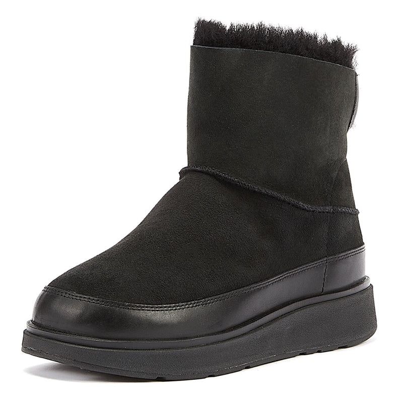 FitFlop Bottes Noires En Peau De Mouton Retournée Pour Femme
