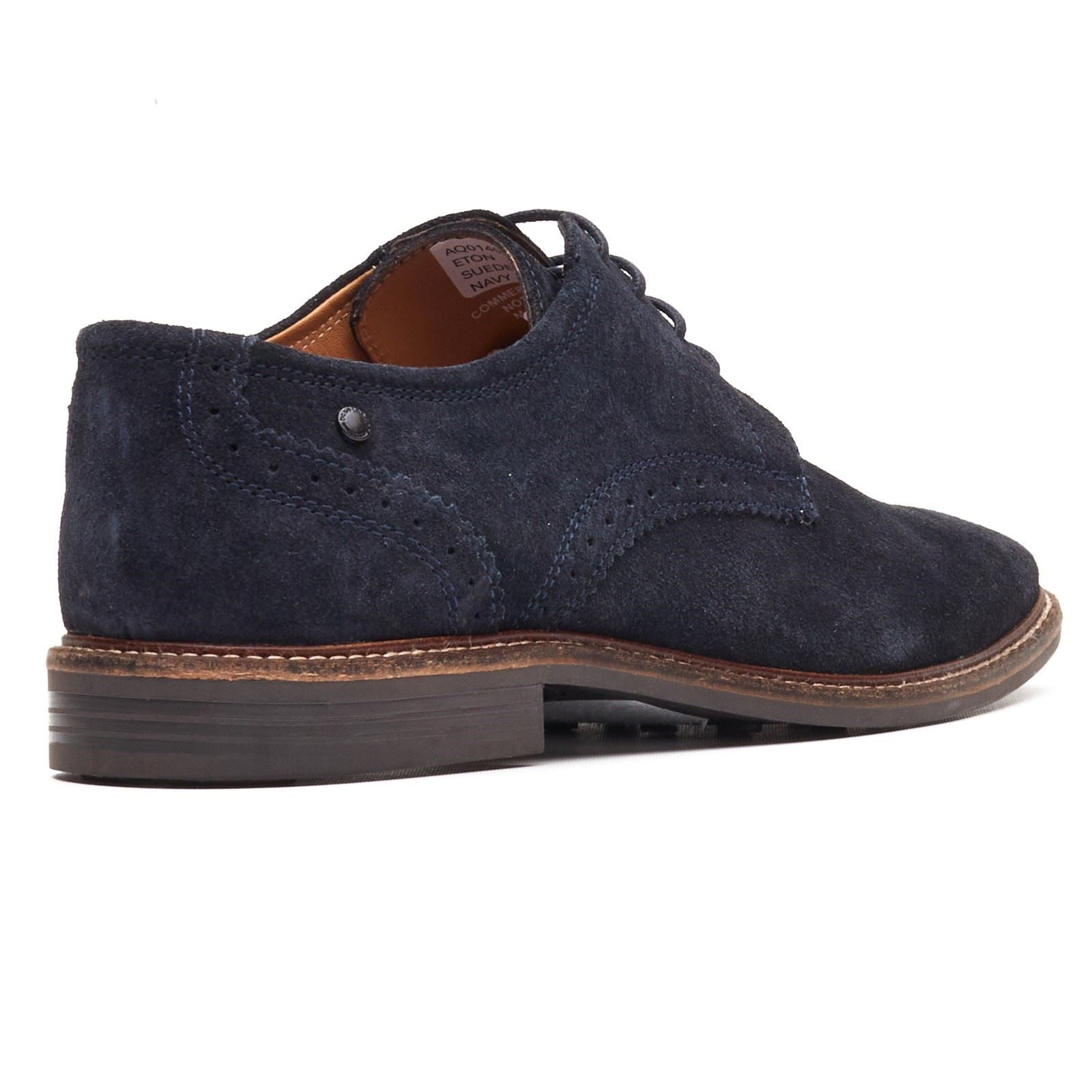 Base London Eton Lace Up Chaussures À Lacets En Cuir Pour Hommes Bleu Marine