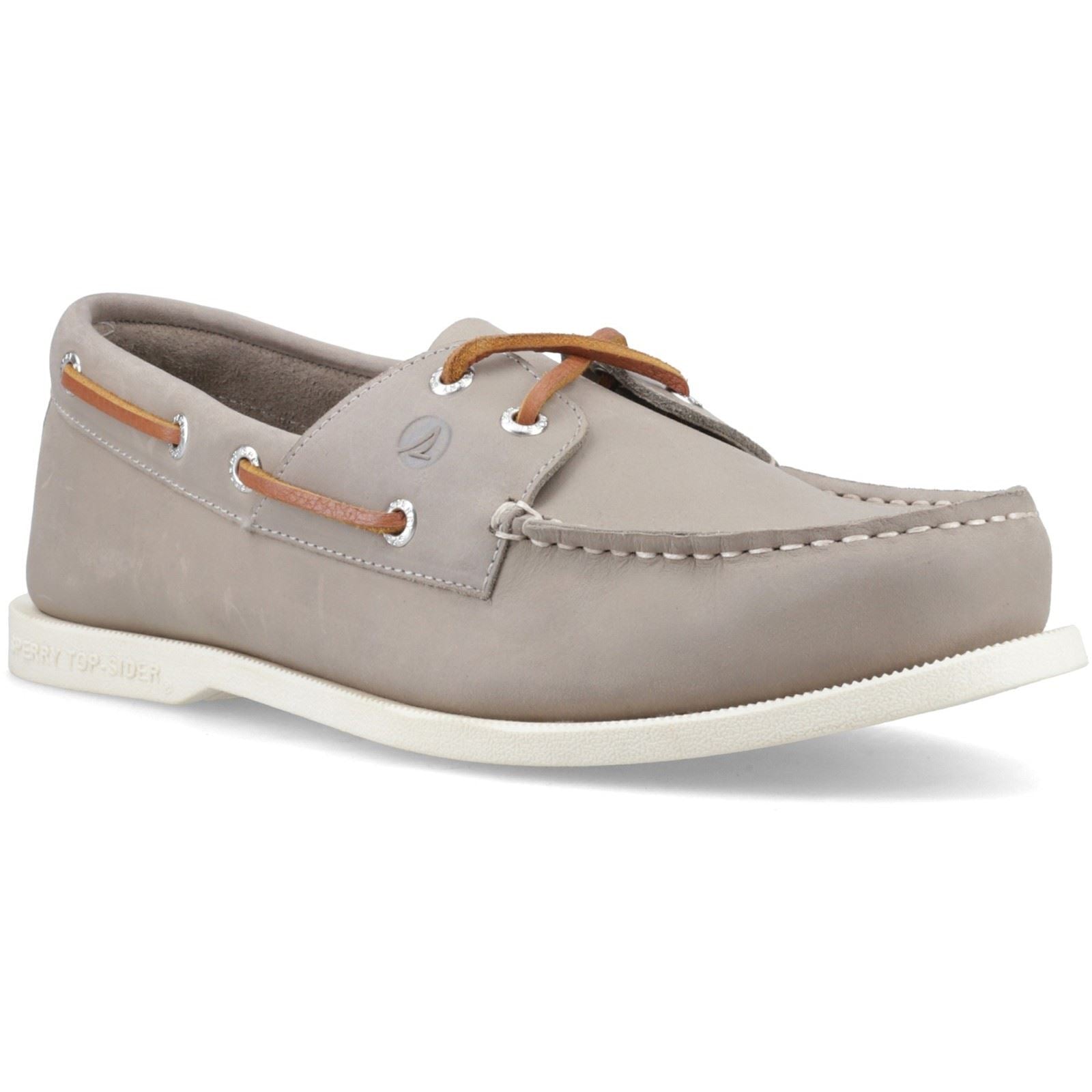 Sperry Tacoma 2 Eye Boat Chaussures Bateau Pour Hommes En Cuir Grises