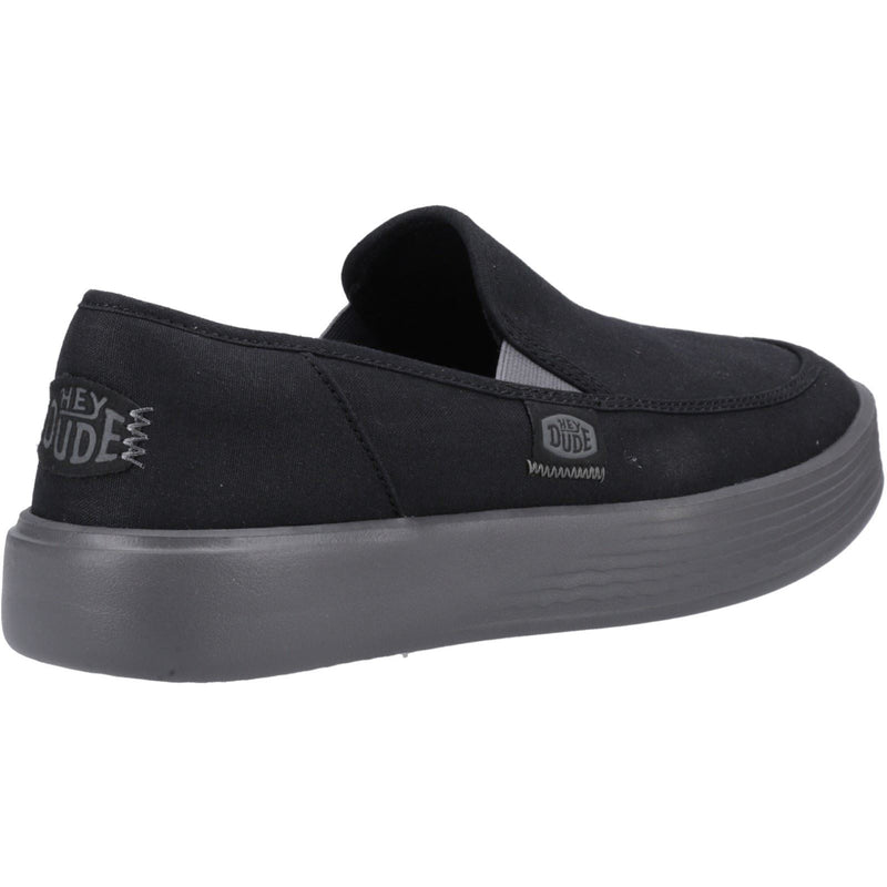 HEYDUDE Sunapee Canvas Mocassins Pour Hommes En Coton 100% Noir / Anthracite