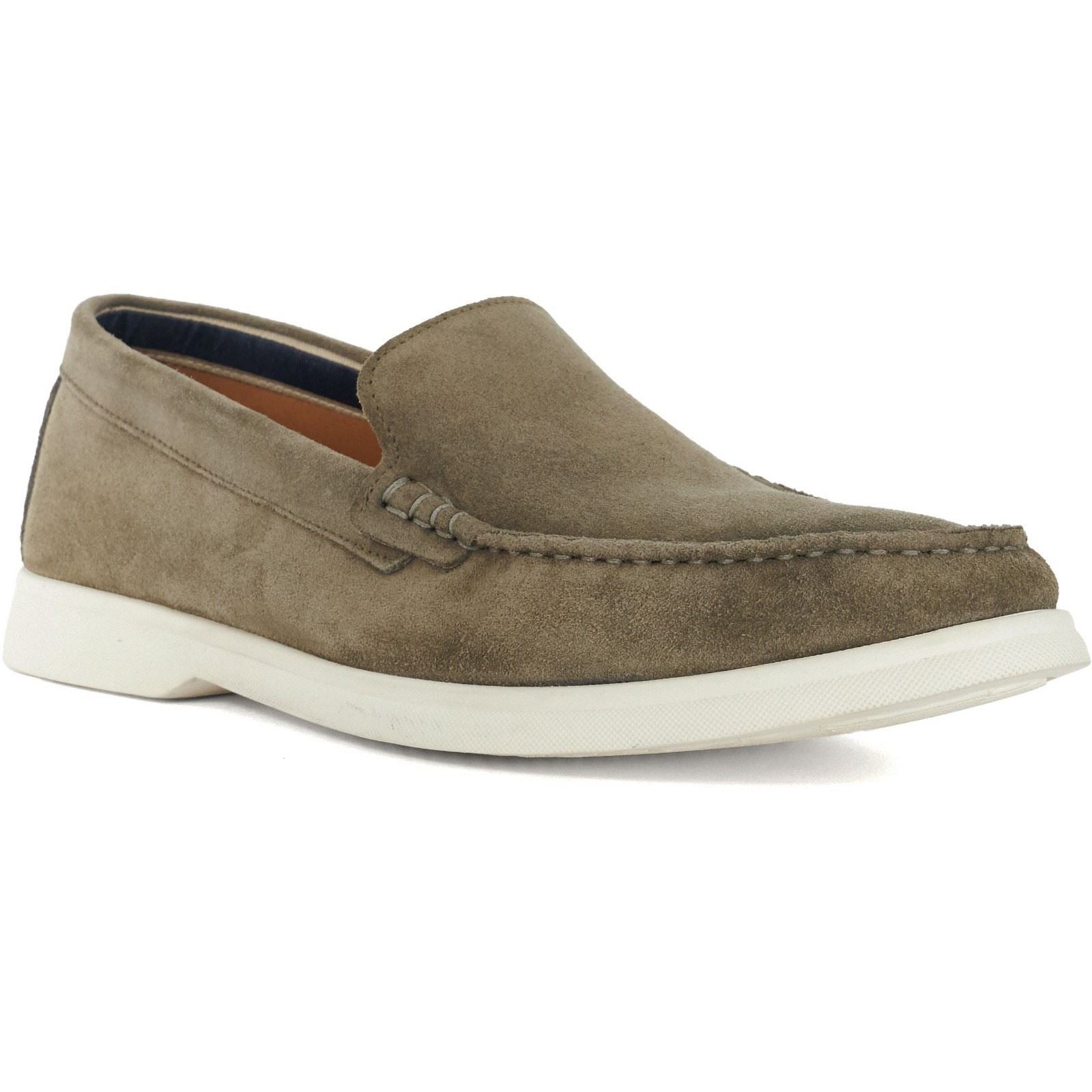 Dune Buftonn Chaussures Plates Pour Hommes En Daim Kaki