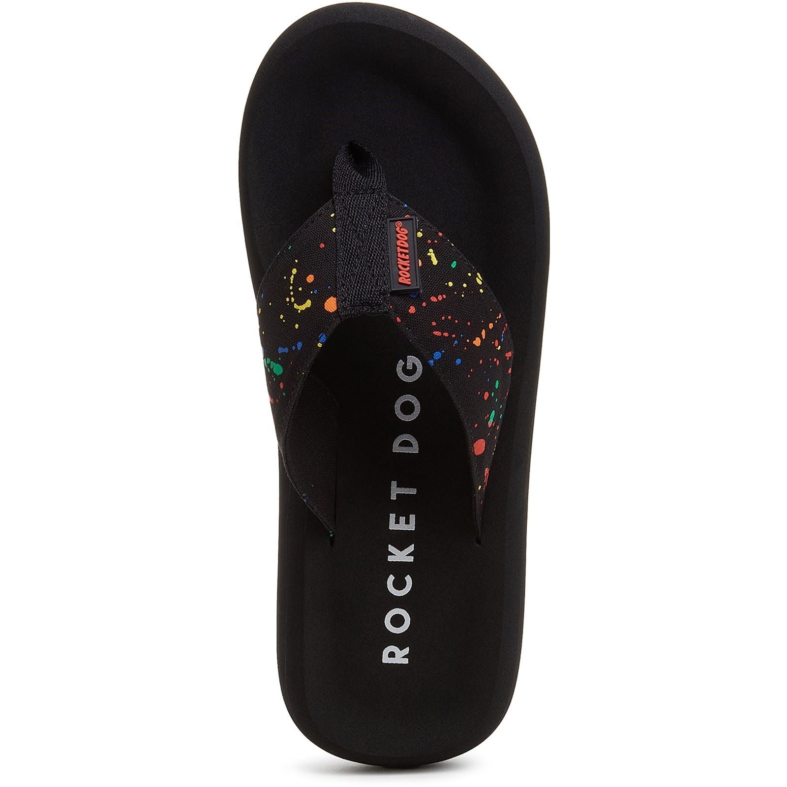 Rocket Dog Spotlight Splash Sandales En Coton Pour Femmes Noires/Multicolores