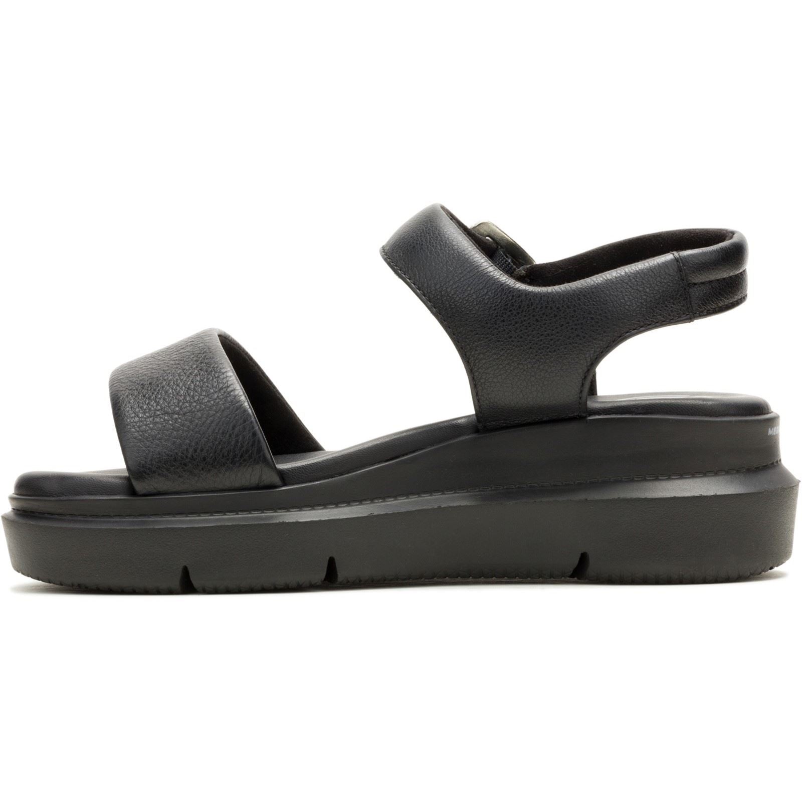Hush Puppies Uplift Sandales Noires Pour Femmes En Cuir