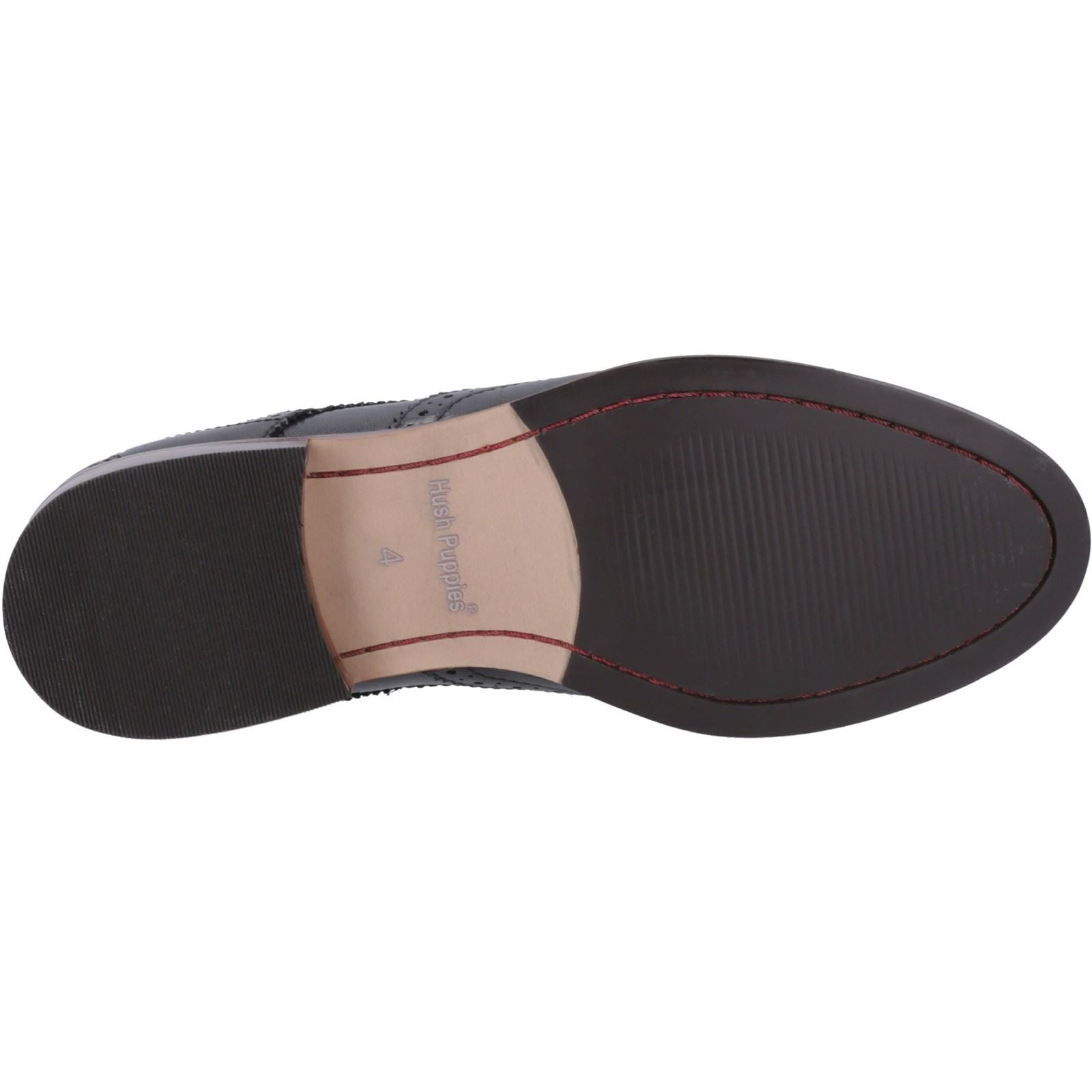 Hush Puppies Natalia Chaussures Richelieu Noires En Cuir Pour Femmes
