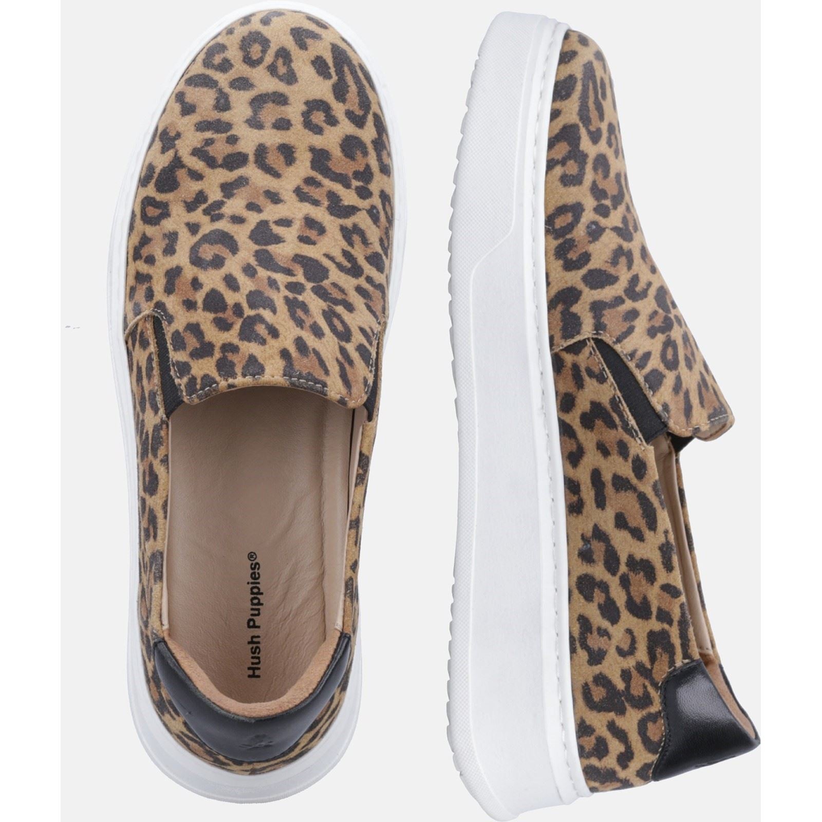 Hush Puppies Corinne Baskets Léopard En Cuir Pour Femmes