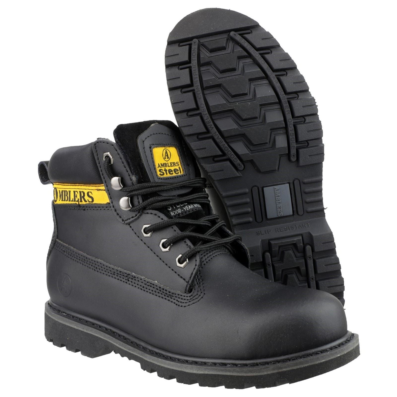 Amblers Safety Bottes De Sécurité En Cuir Noir Fs9