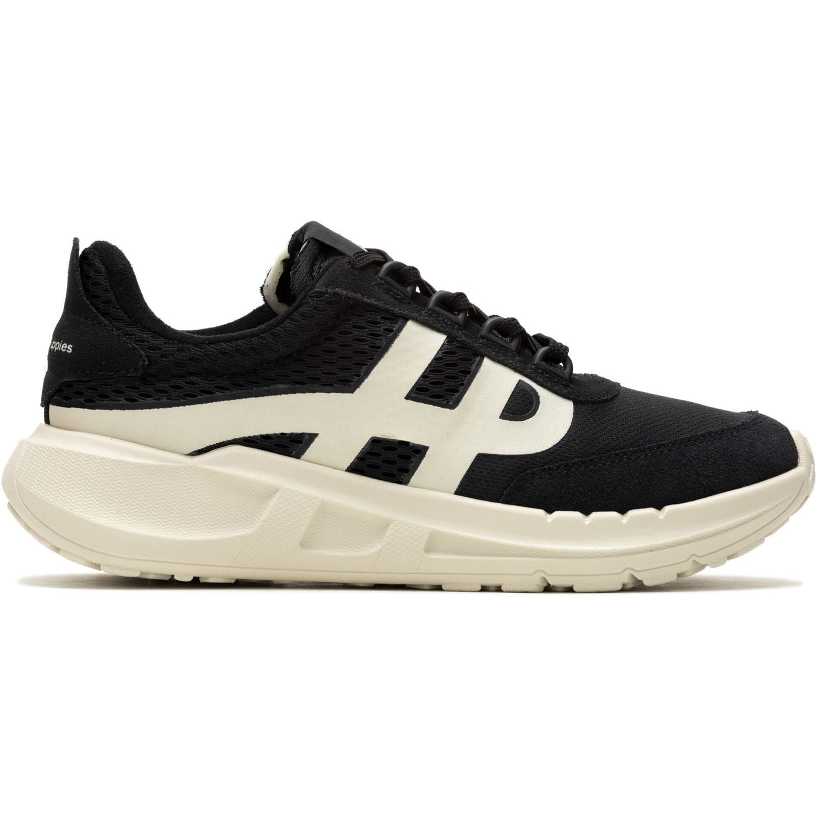 Hush Puppies Seventy8 Retro Runner Baskets Noires En Daim Pour Femmes