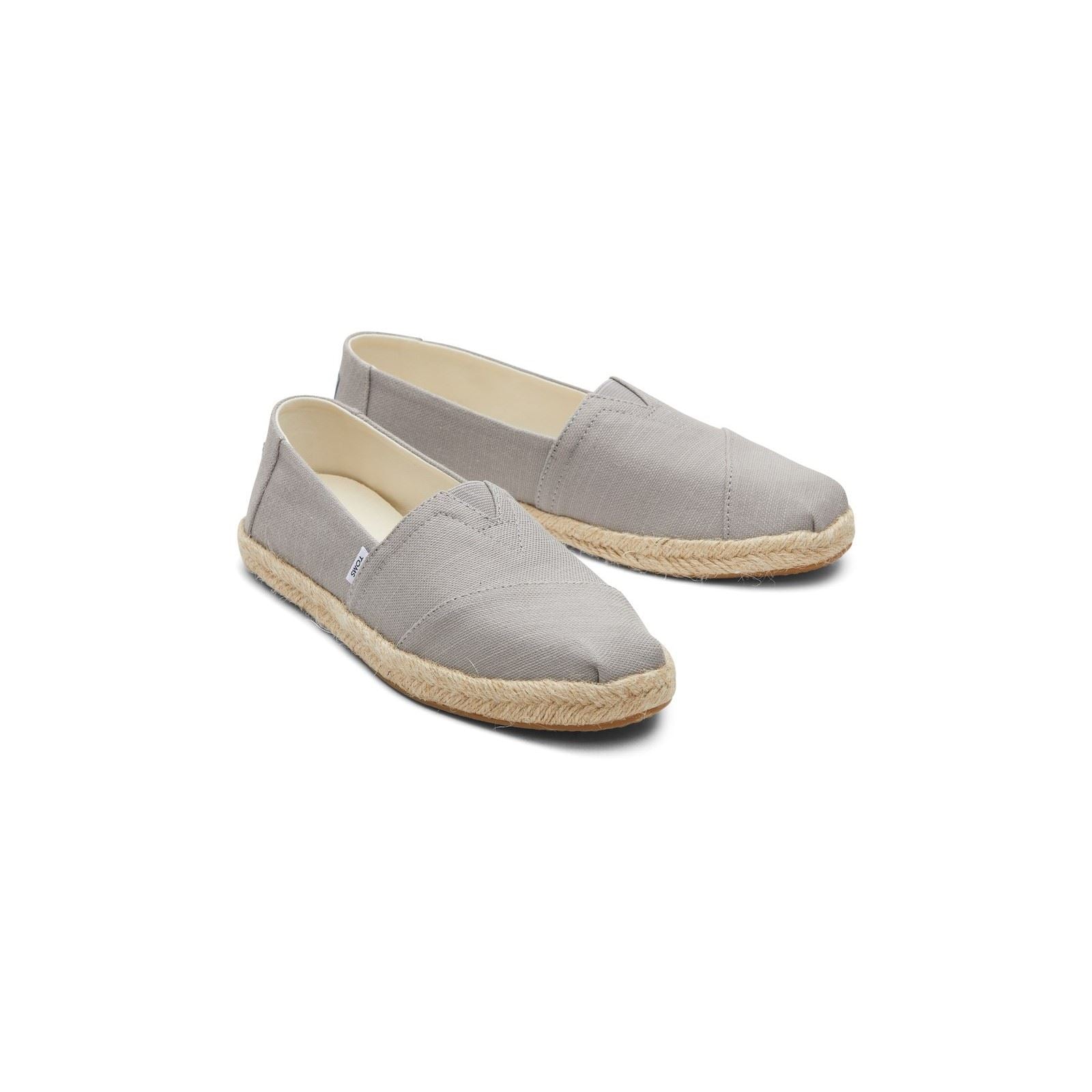 TOMS Alpargata Rope Espadrilles Gris Bruine Pour Femmes En 100% Coton