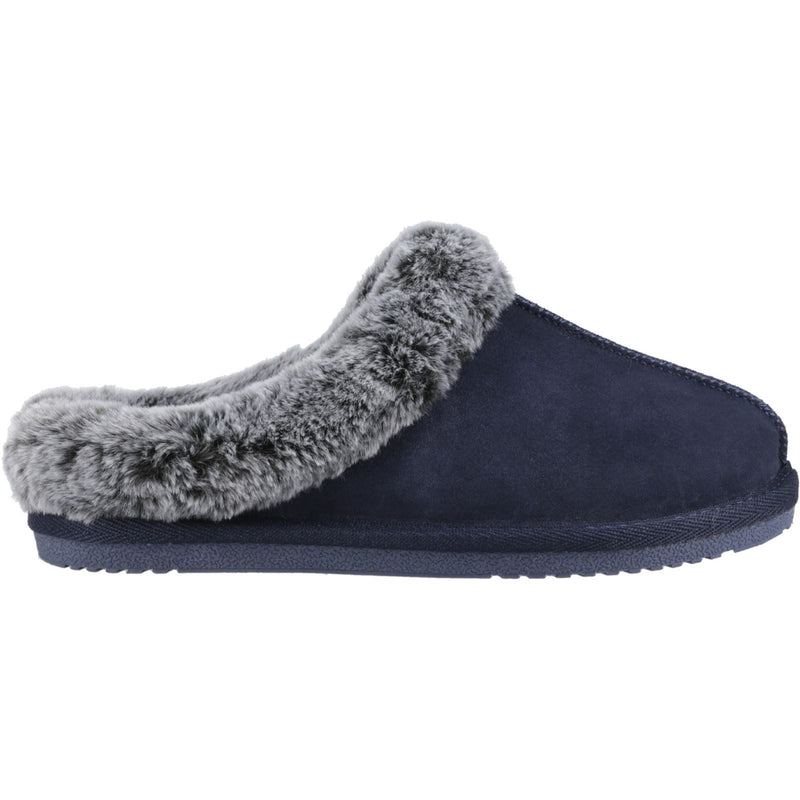 Hush Puppies Amara Chaussons Pour Femme En Suède Bleu Marine Foncé