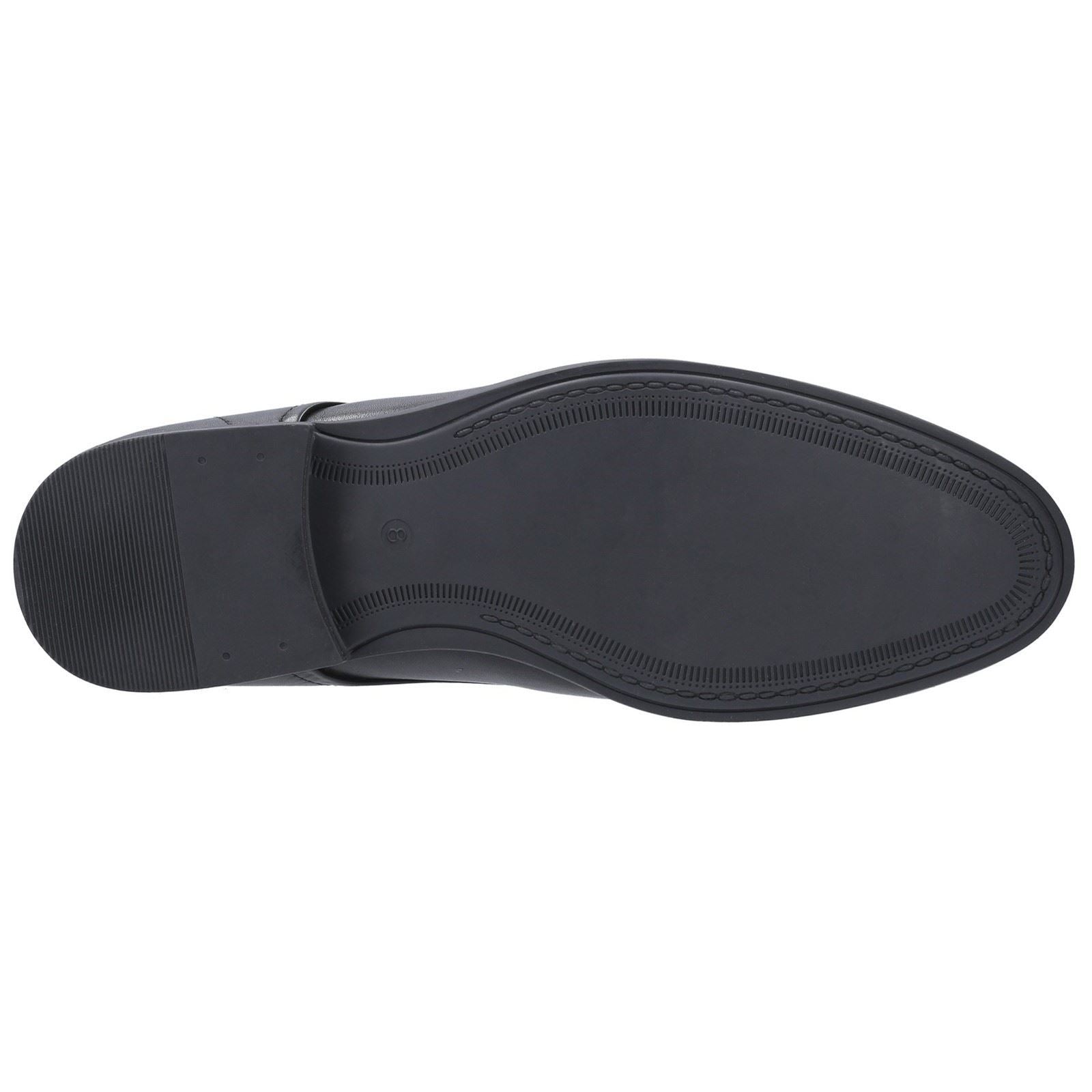 Hush Puppies Oscar Clean Toe Chaussures En Cuir Noir À Lacets Pour Hommes