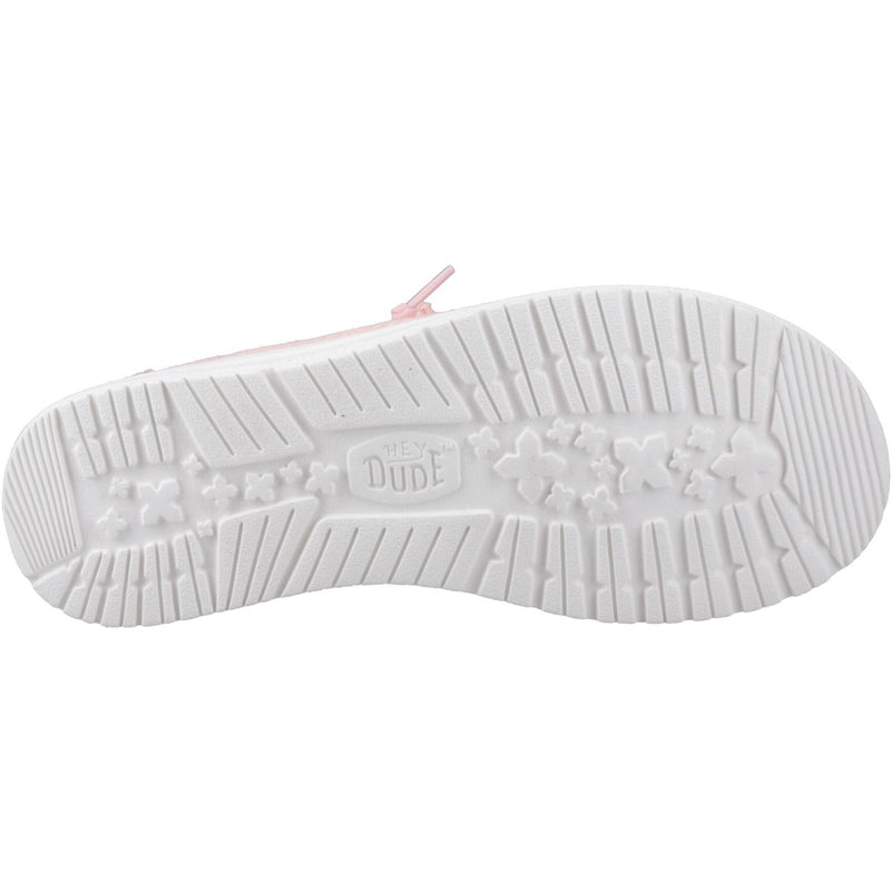 HEYDUDE Wendy Eyelet Lace Chaussures Mocassins Pour Femmes En Mélange De Coton Rose Pâle