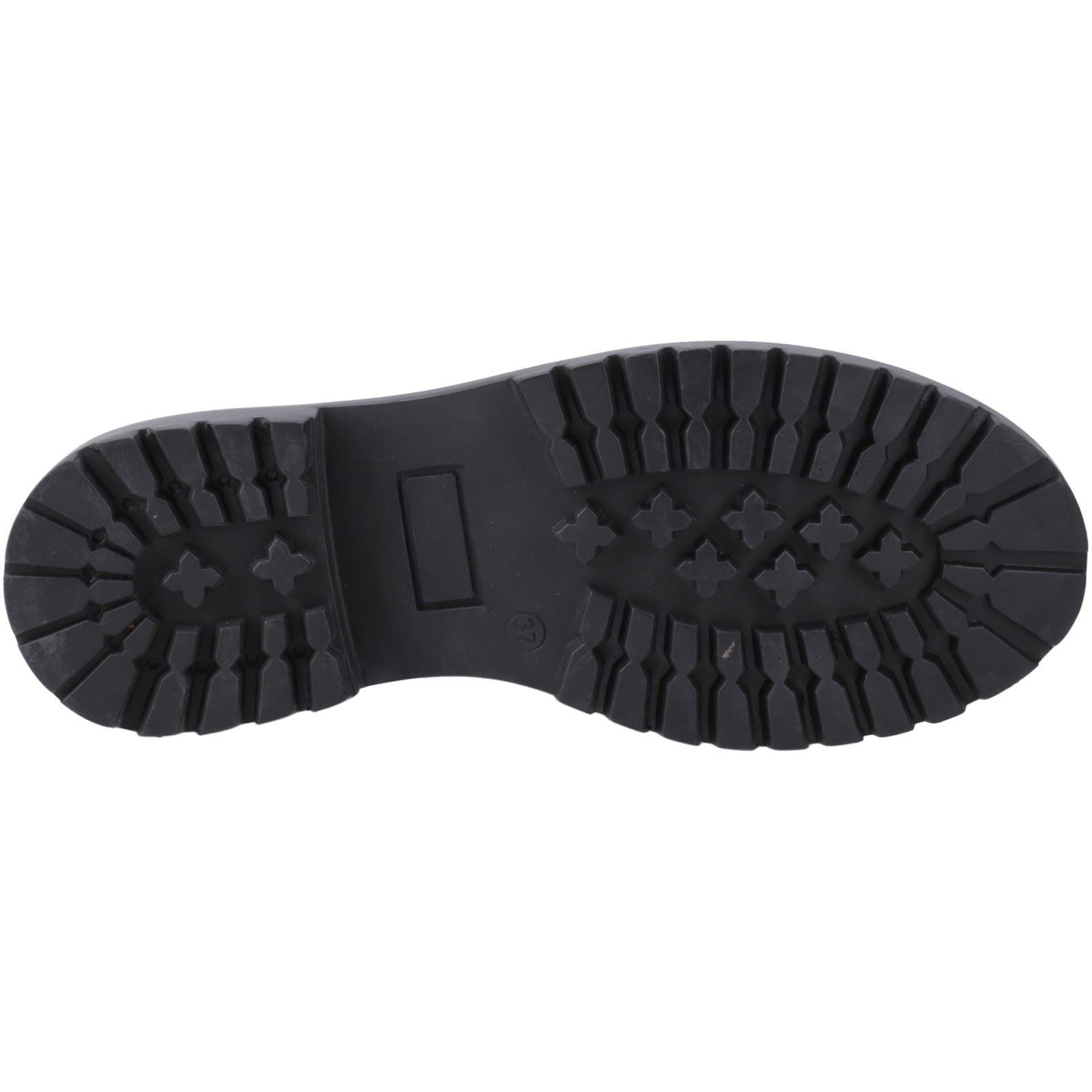 Hush Puppies Aubrey Chaussures Noires Derby En Cuir Pour Filles