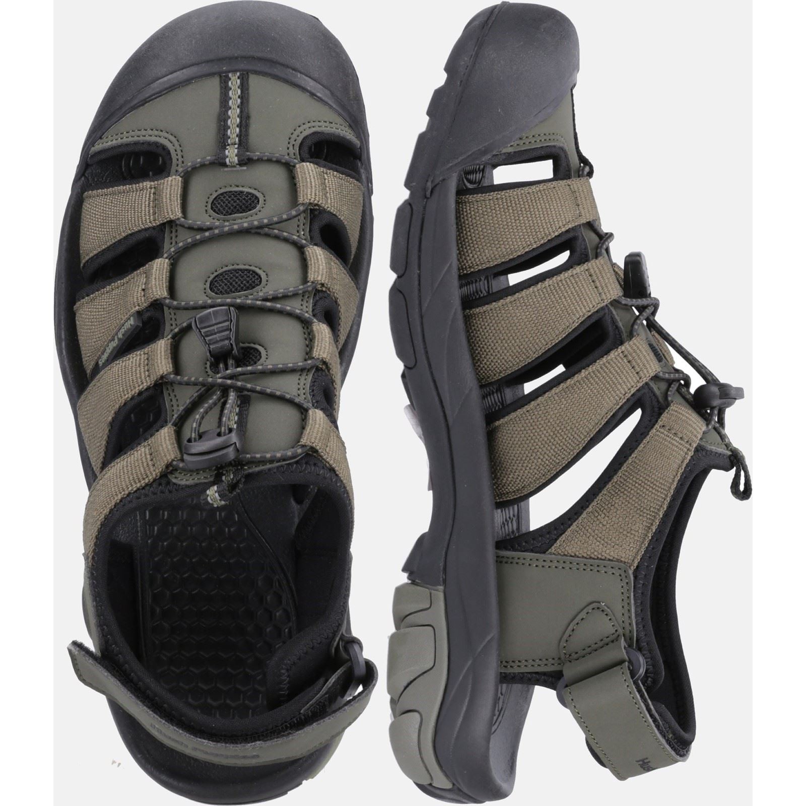Hush Puppies Peru Sandales Pour Hommes En Polyuréthane/Sangle En Khaki