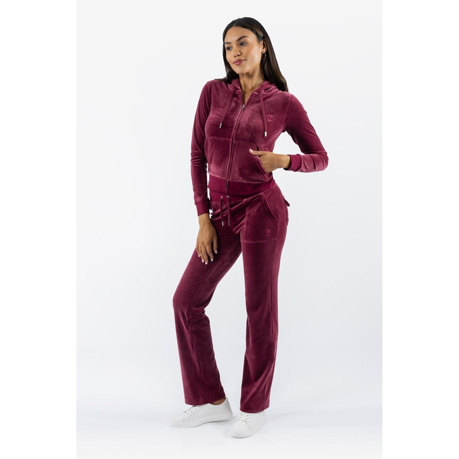 Juicy Couture Robertson Classic Jacket Sweat À Capuche Rouge En Polyester Pour Femmes