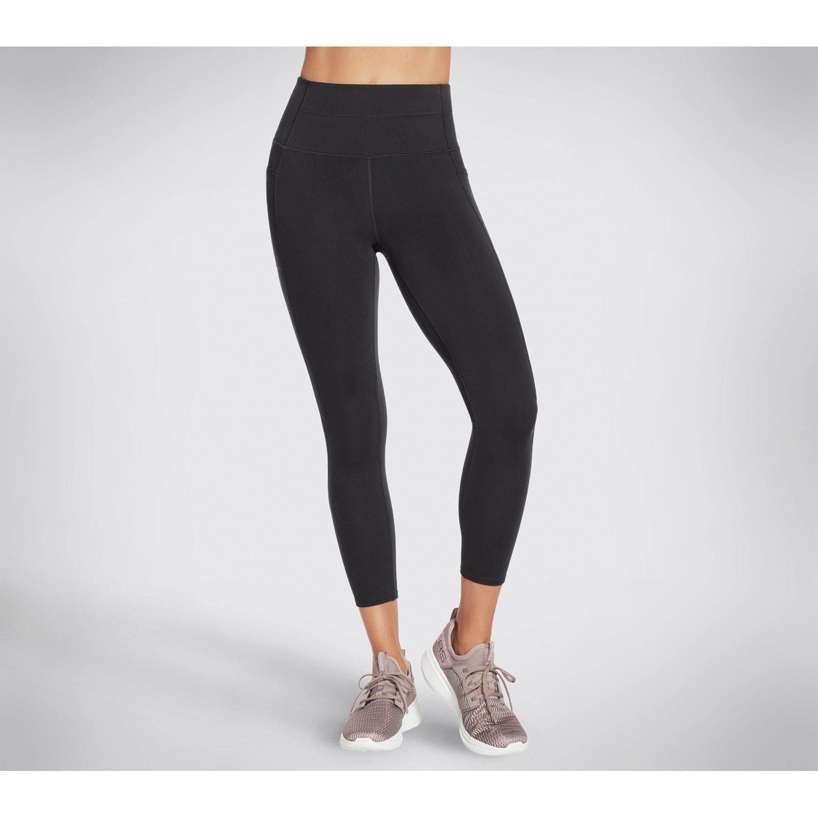 Skechers Performance GOWALK Wear High-Waisted 7/8 Leggings De Sport Noirs Pour Femmes En Nylon