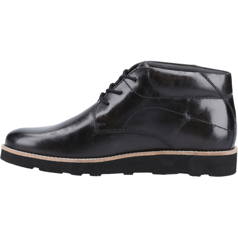 Hush Puppies Kennedy Bottes En Cuir Noires Pour Hommes