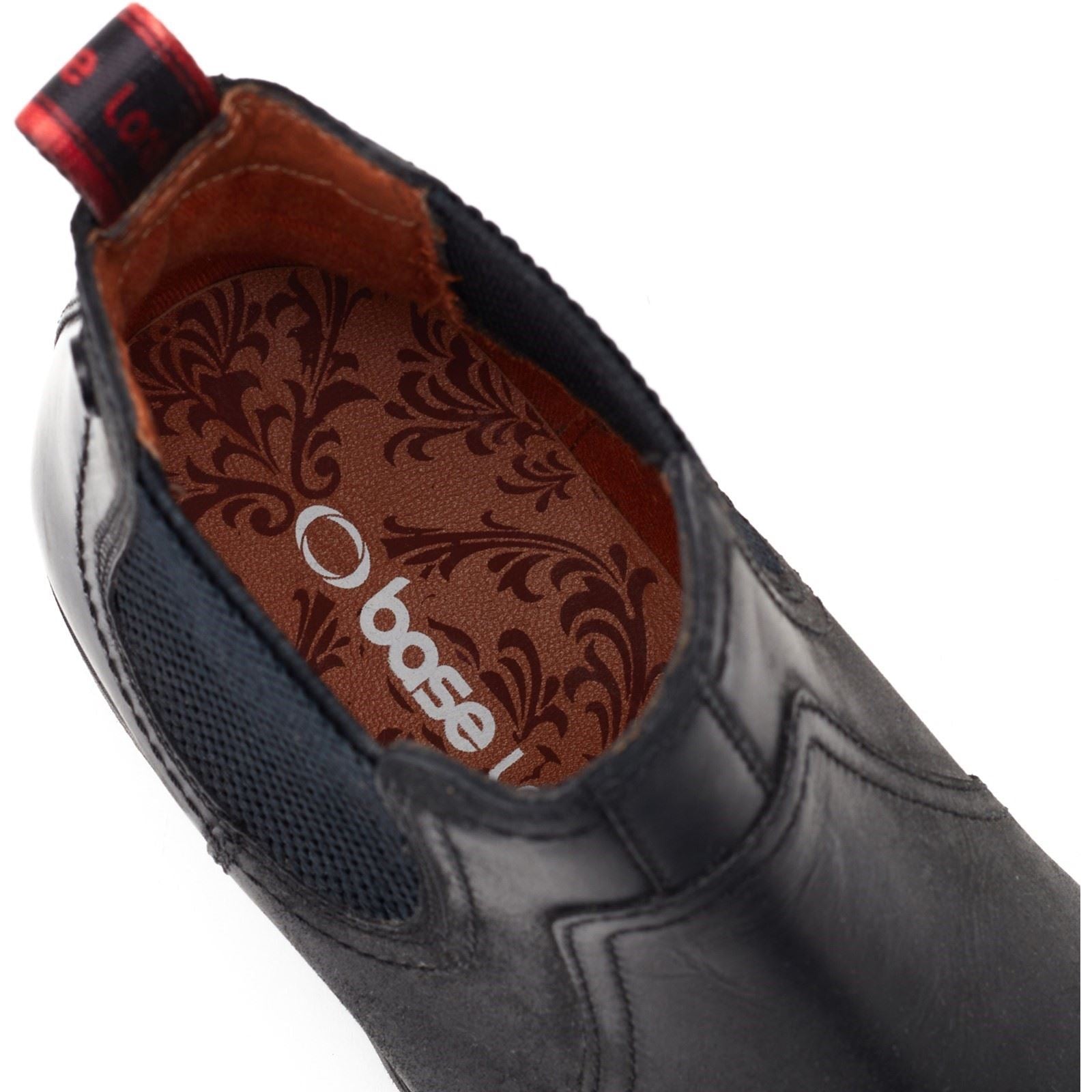 Base London Bateman Bottes Noires En Cuir Pour Hommes