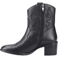 Hush Puppies Wynn Bottes Noires À Talons En Cuir Pour Femme