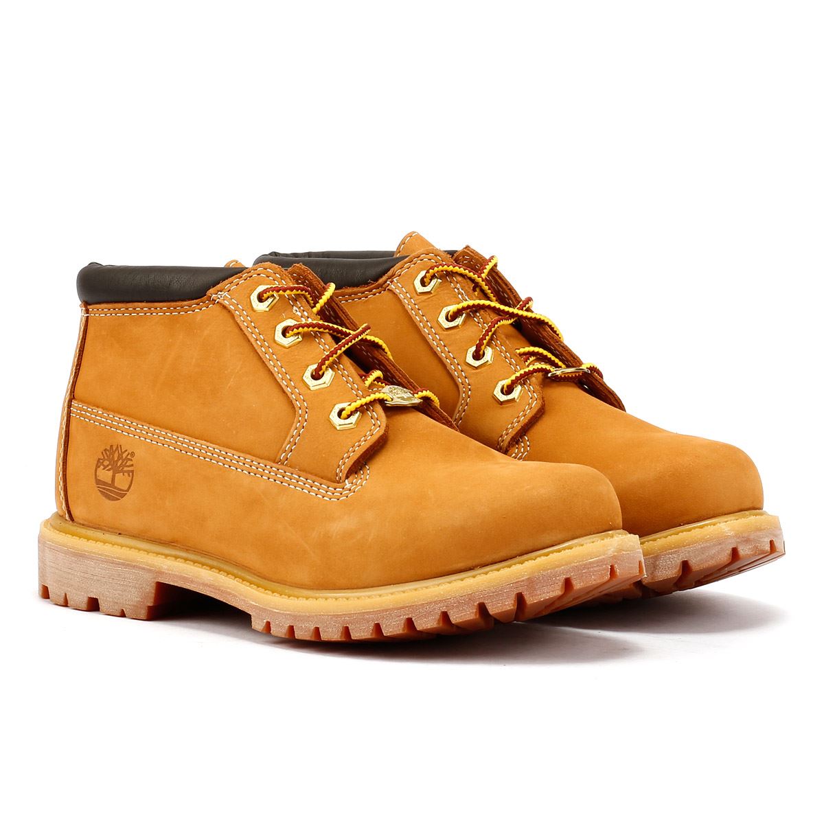Timberland Nellie Mid Chukka Bottes En Cuir Jaune Pour Femme