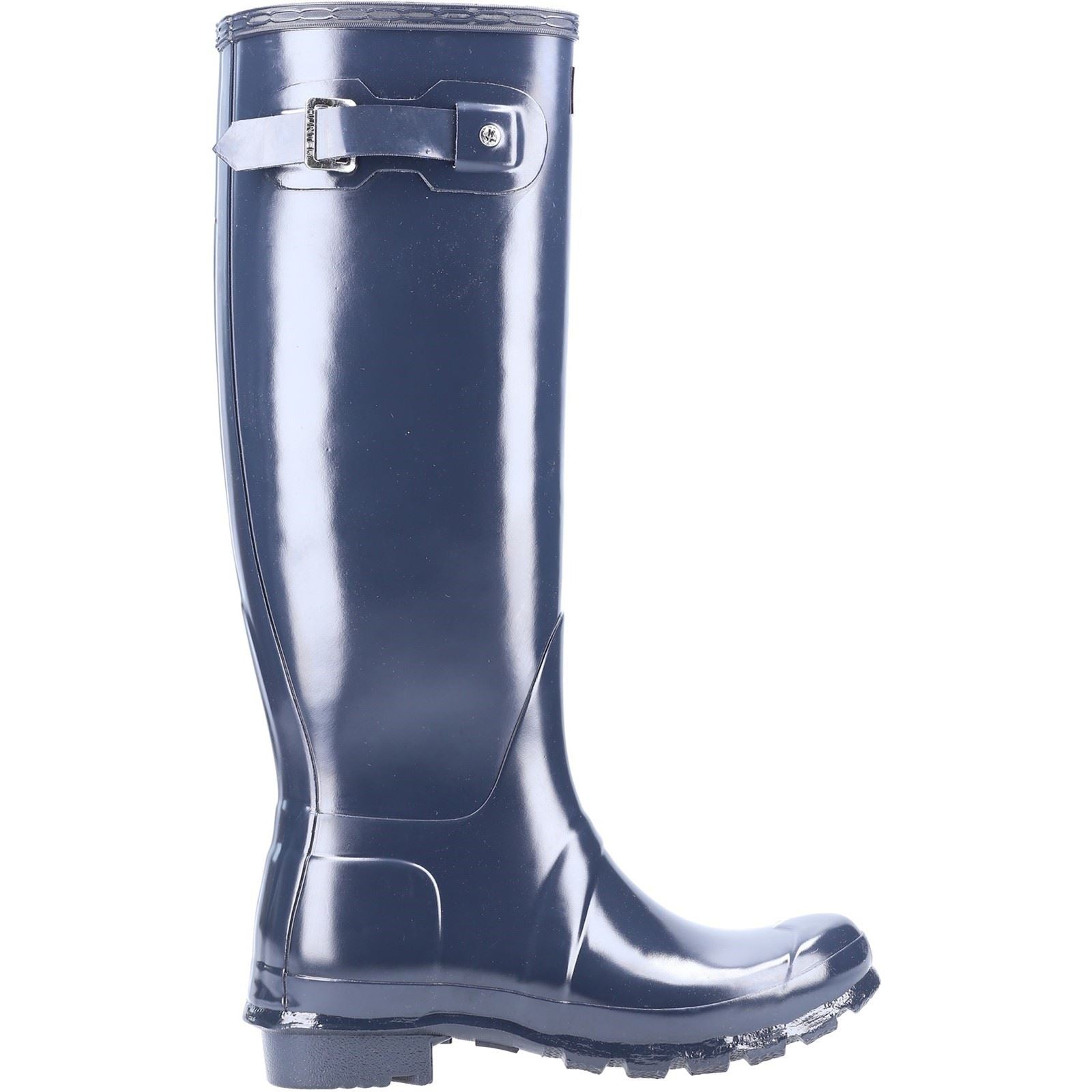 Hunter Original Tall Gloss Bottes En Caoutchouc Bleu Marine Pour Femme