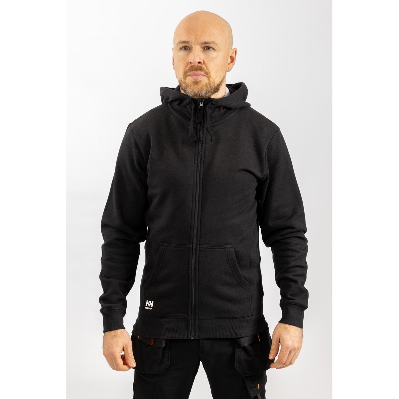 Helly Hansen Workwear Manchester Zip Sweatshirt À Capuche Noir En Coton Pour Homme
