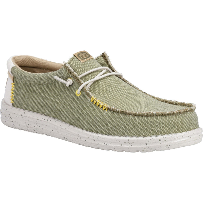 HEYDUDE Wally Coastline Chaussures Bateau Pour Homme En Tissu Olive