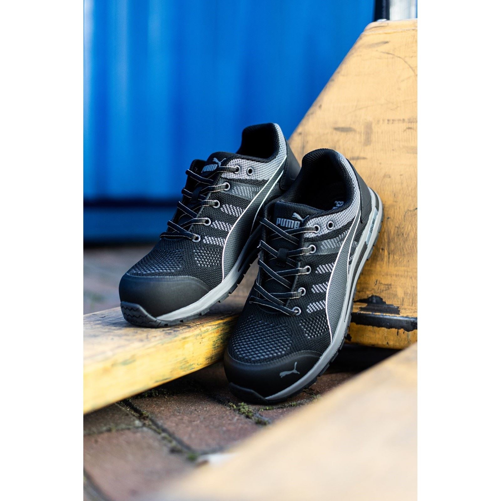 Puma Safety Baskets De Sécurité En Textile Noir Elevate Knit Low S1