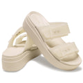 Crocs Brooklyn Buckle Low Wedge Sandales En Pierre De Sable Pour Femme