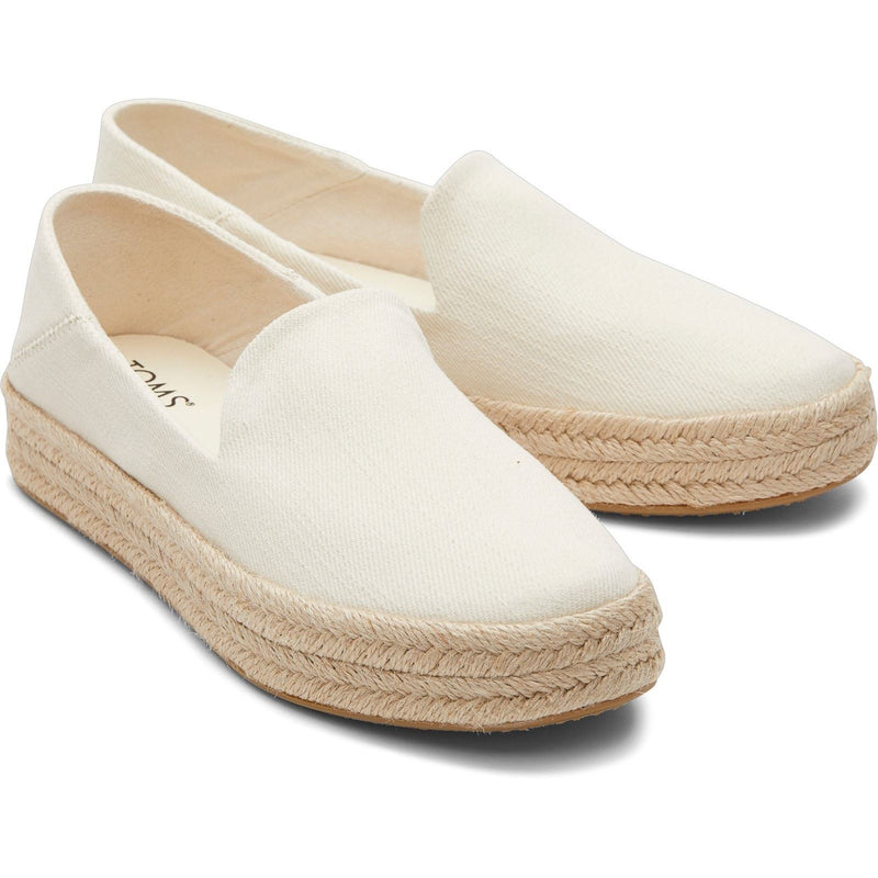 TOMS Carolina Espadrilles Naturelles Pour Femmes En 100% Coton