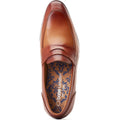 Base London Bruno Chaussures À Enfiler Pour Hommes En Cuir Brûlé.