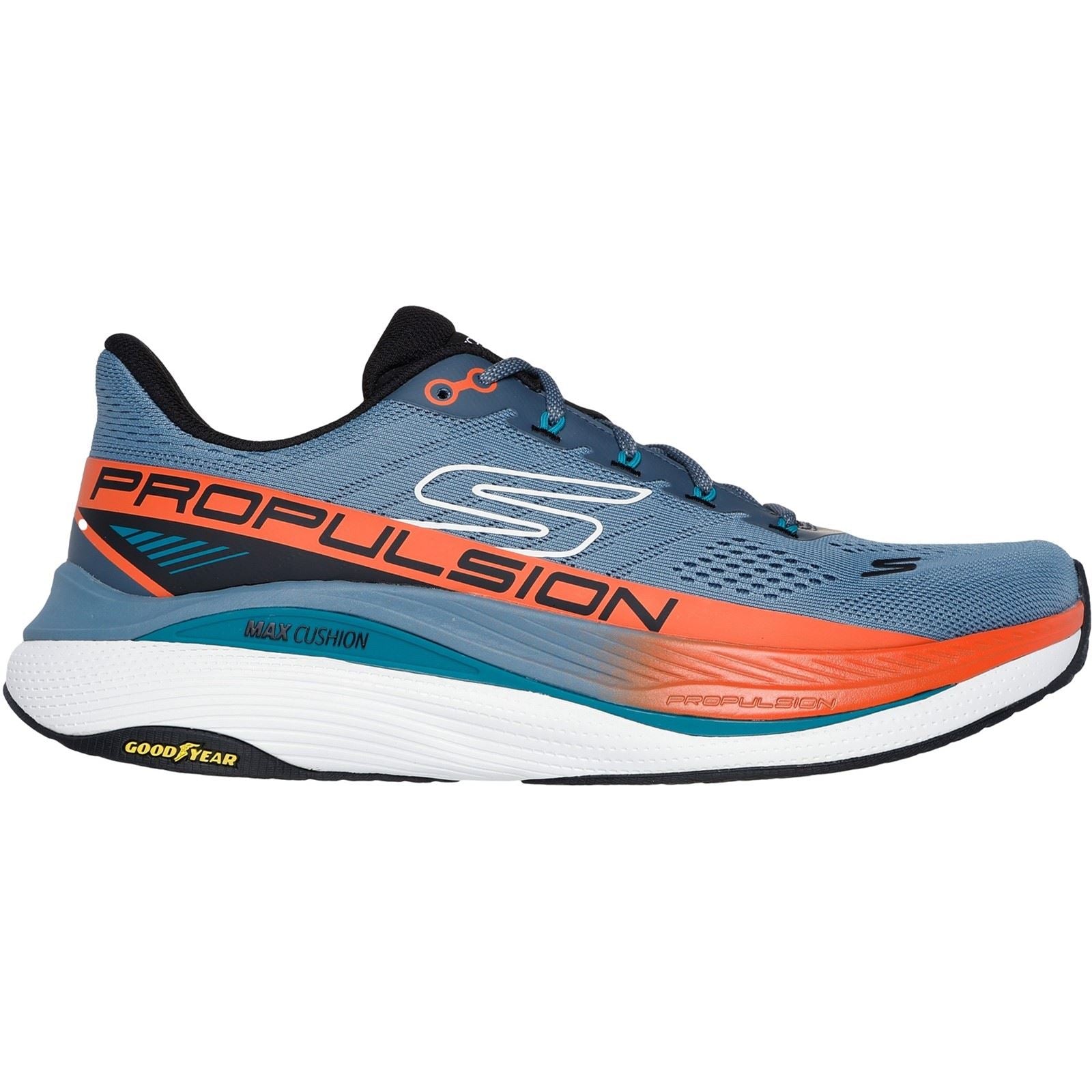 Skechers Performance Max Cushioning Propulsion Sneakers En Toile Pour Hommes De Couleur Ardoise