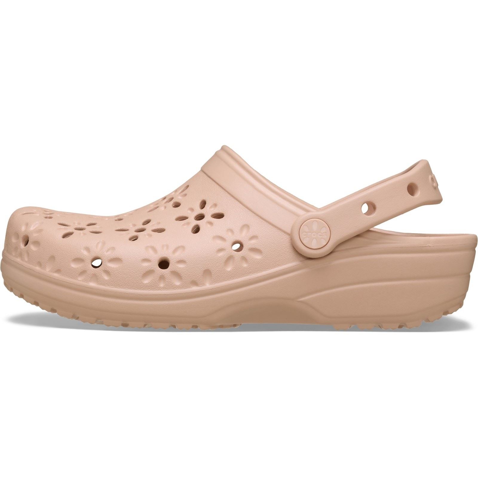 Crocs Classic Floral Cut Out Sabots En Caramelle Rose En Thermoplastique