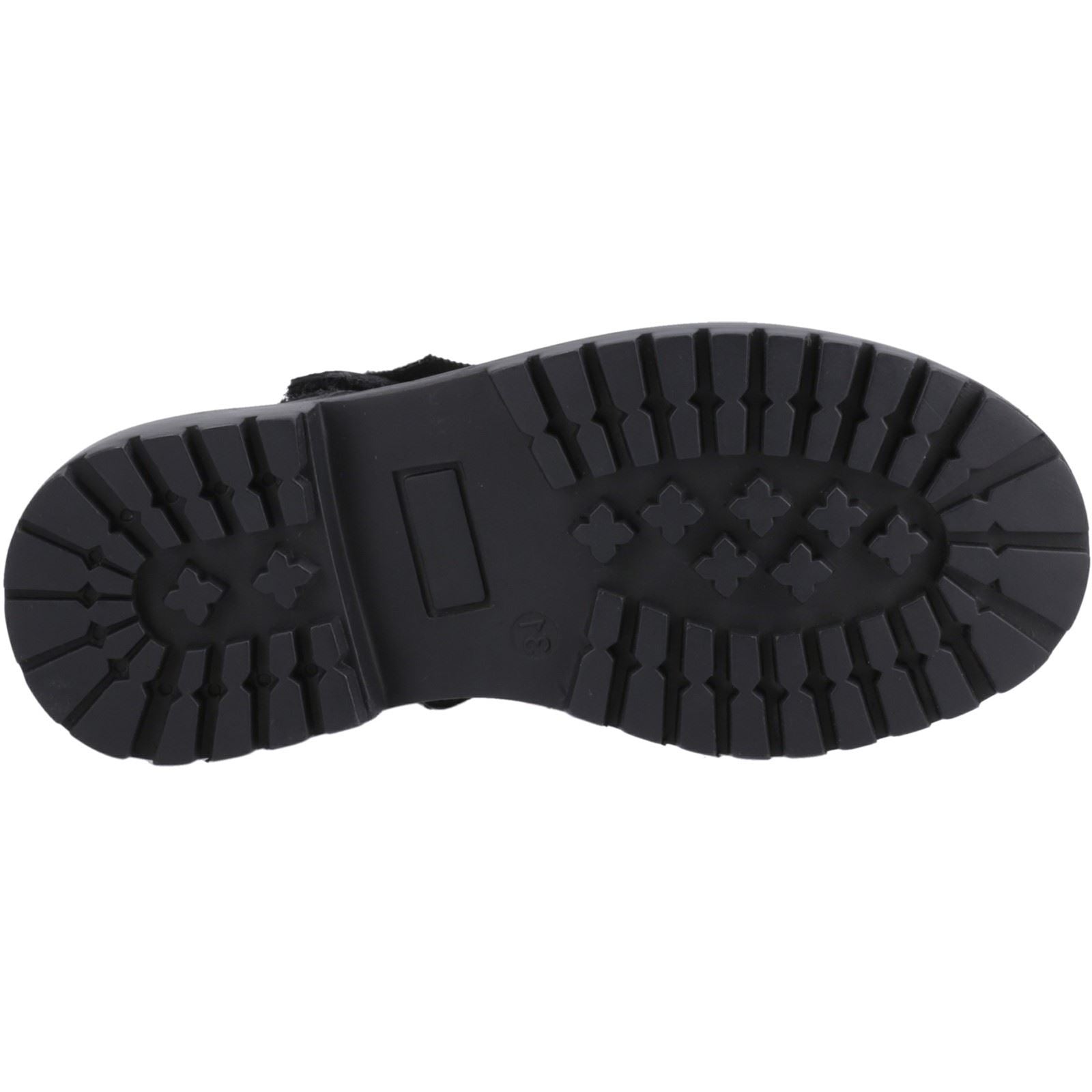 Hush Puppies Astrid Bow Chaussures Noires Pour Filles En Cuir