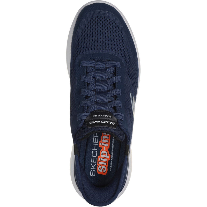 Skechers Bounder 2.0 Emerged Baskets Homme En Toile Bleu Marine