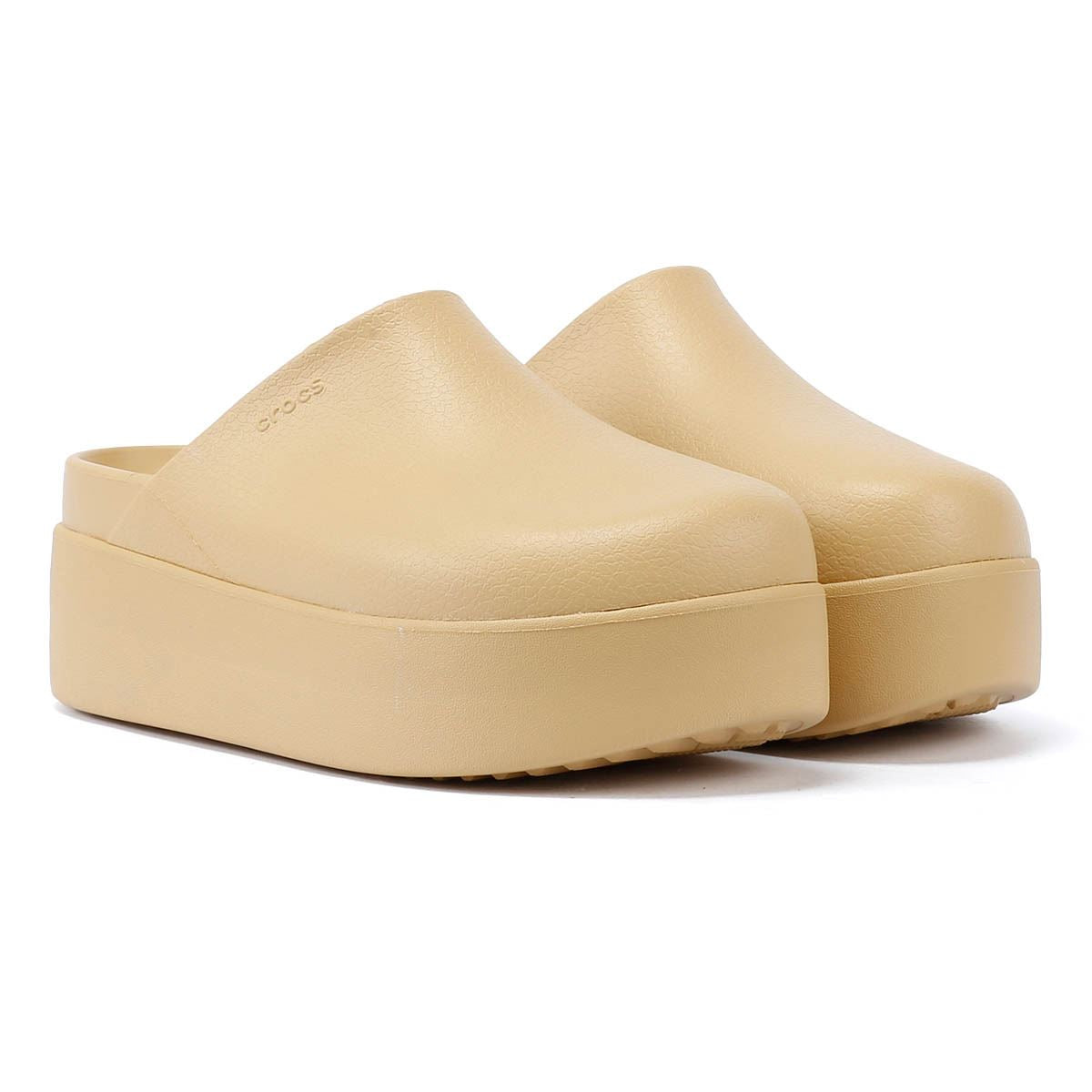 Crocs Dylan Platform Sabots Pour Femmes En Couleur Blé
