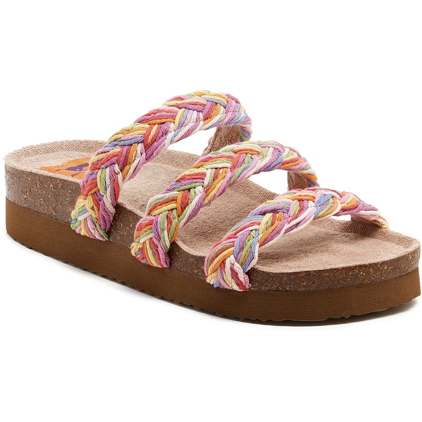 Rocket Dog Ashley String Braid Sandales Arc-En-Ciel En Coton Pour Femmes