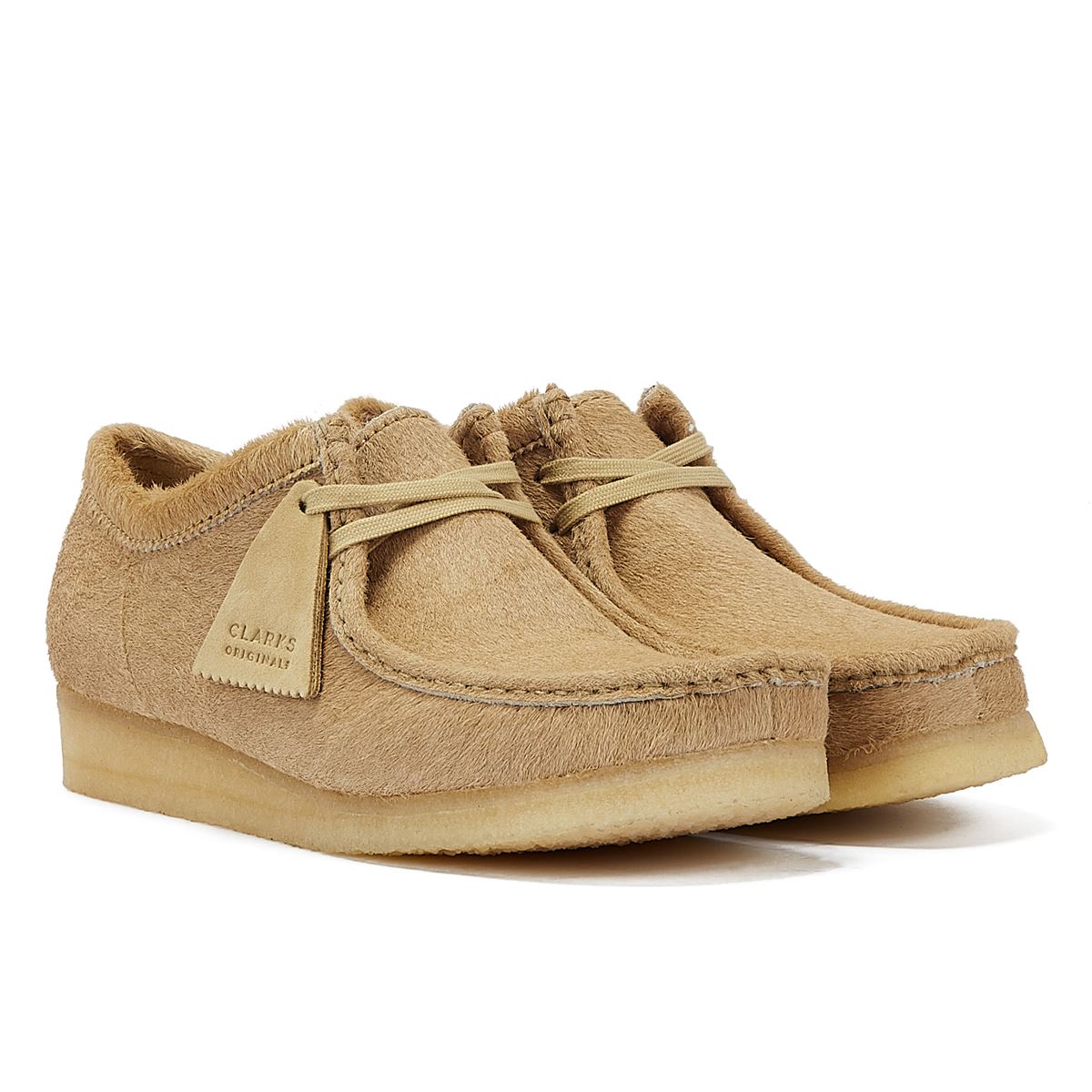 Clarks Originals Chaussures À Lacets Wallabee En Cuir Pour Hommes Couleur Érable