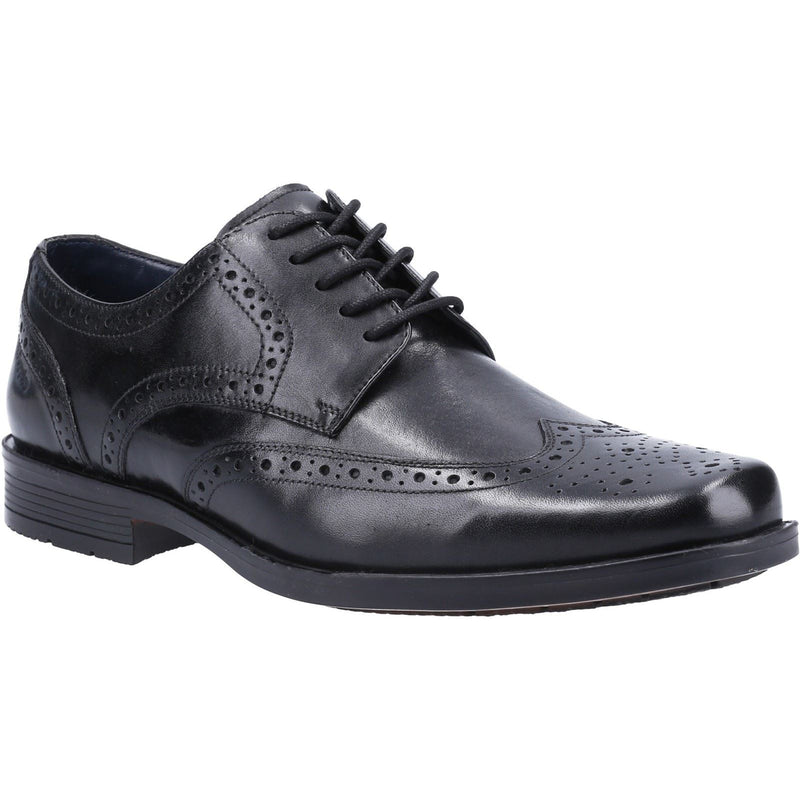 Hush Puppies Brace Brogue Chaussures Richelieu Noires En Cuir Pour Hommes