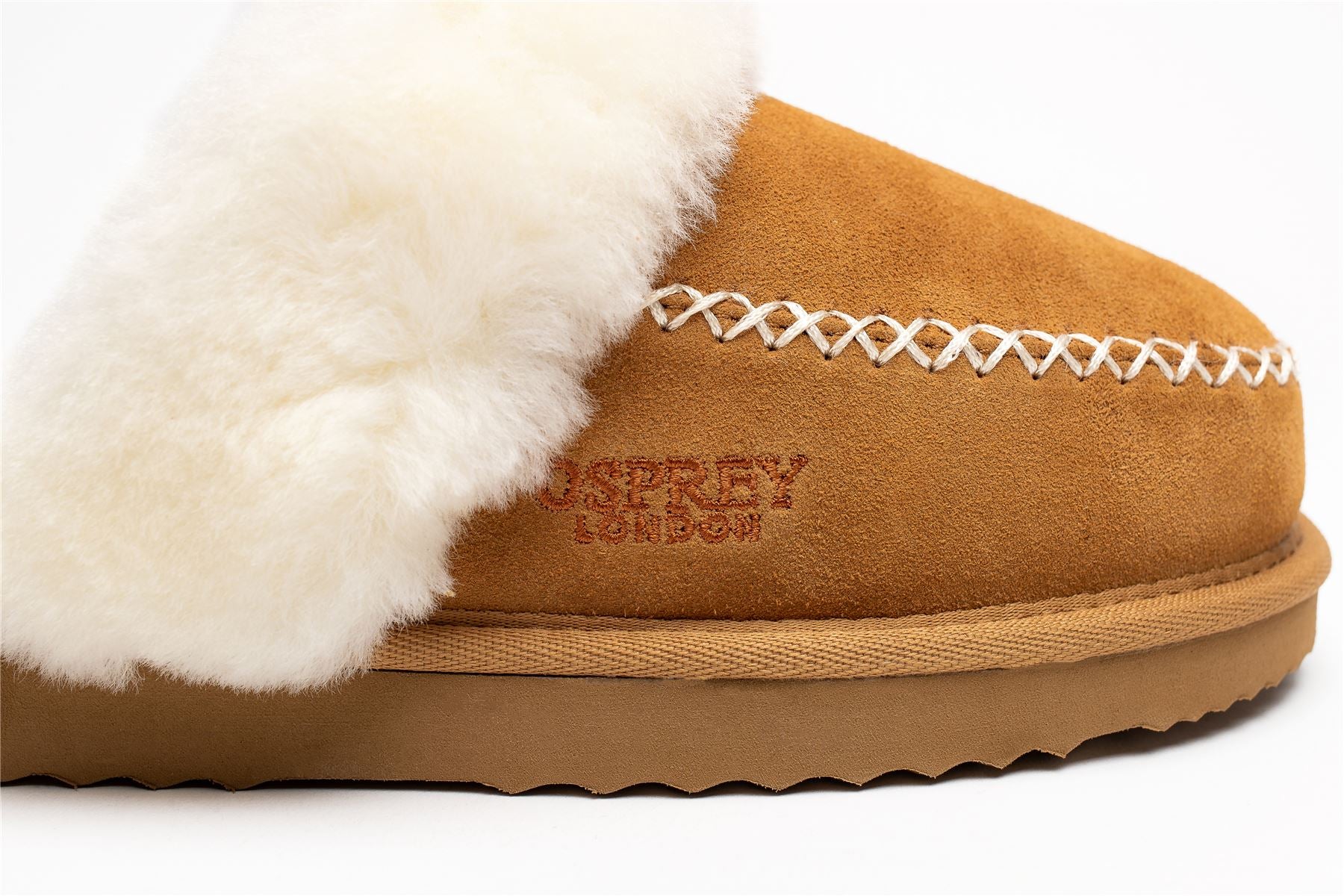 Osprey London The Celeste Chaussons En Suède Pour Femmes Marron