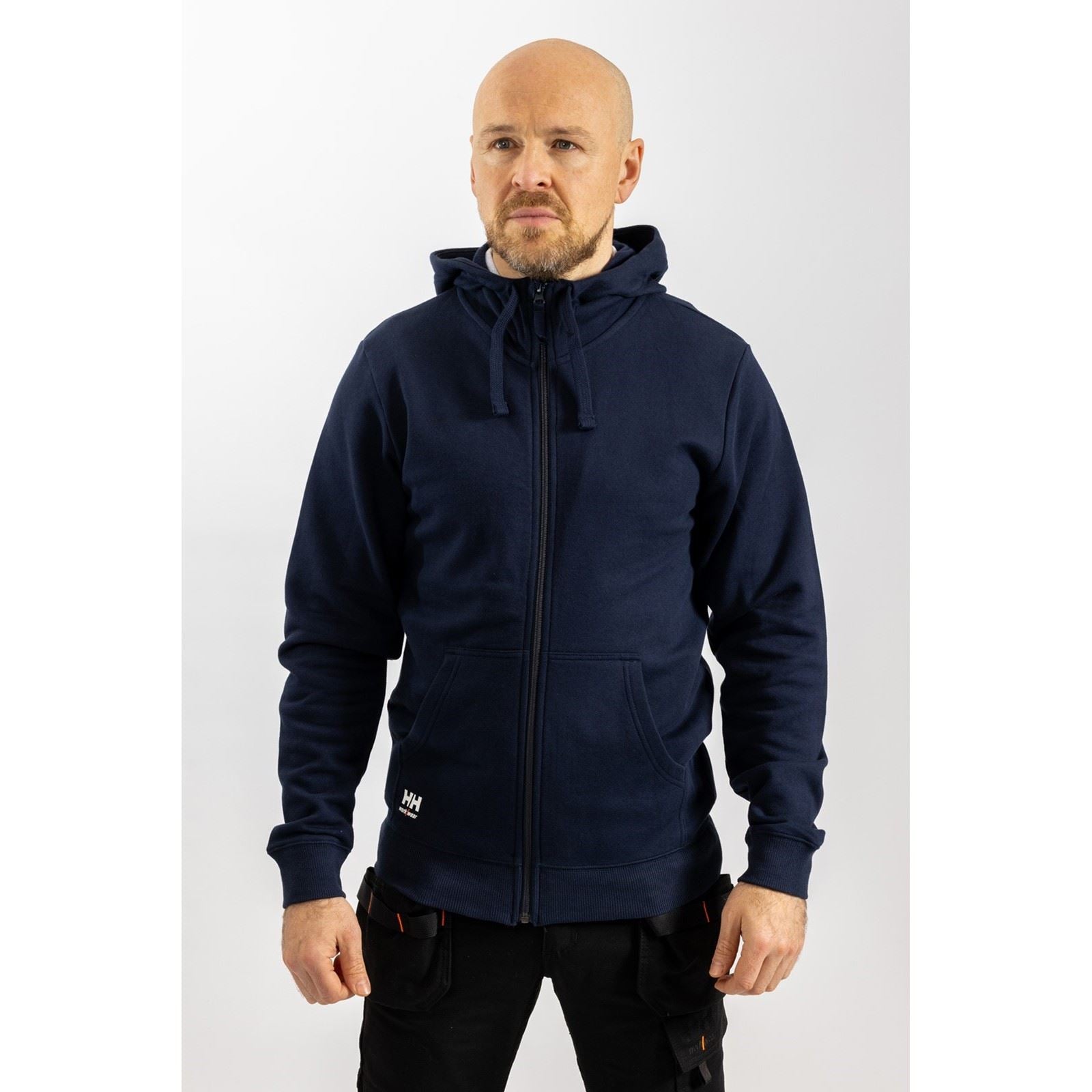 Helly Hansen Workwear Manchester Zip Sweat À Capuche Bleu En Coton Pour Homme