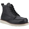 Jack & Jones Toronto Bottes Noires Pour Hommes En Cuir À La Cheville