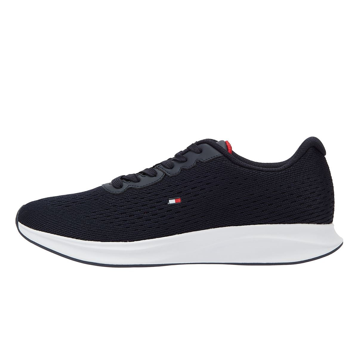 Tommy Hilfiger Light Runner Knit Flag Desert Sky Hommes Noir Trainer