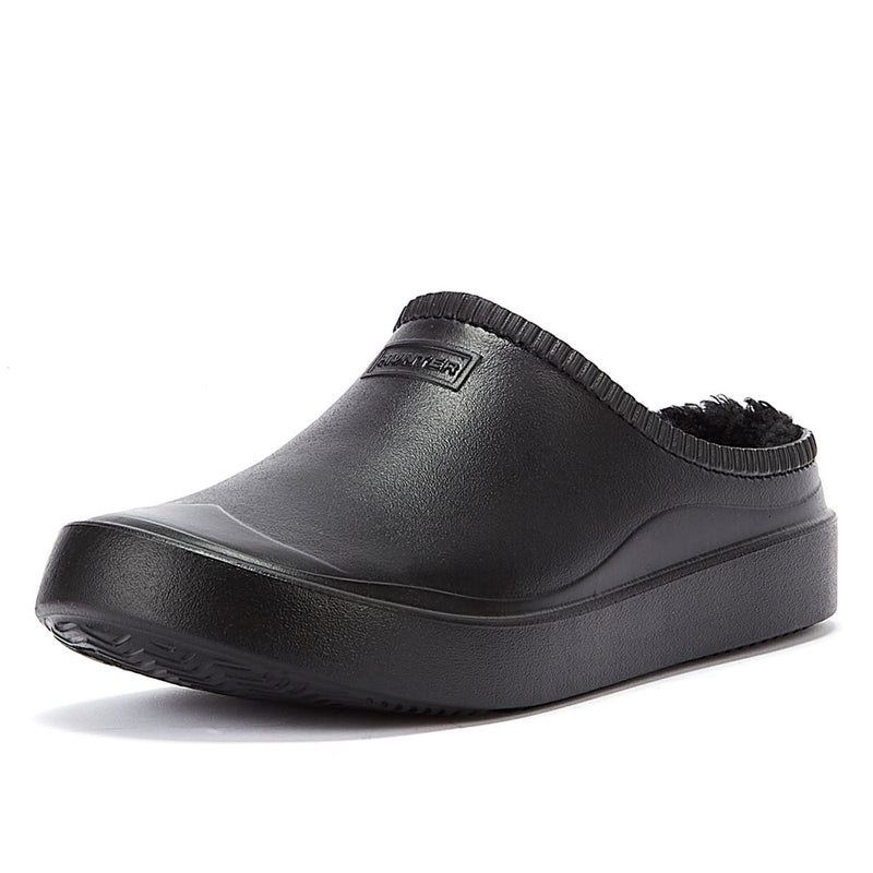 Hunter Sabots Noirs À Fleurs Doublés